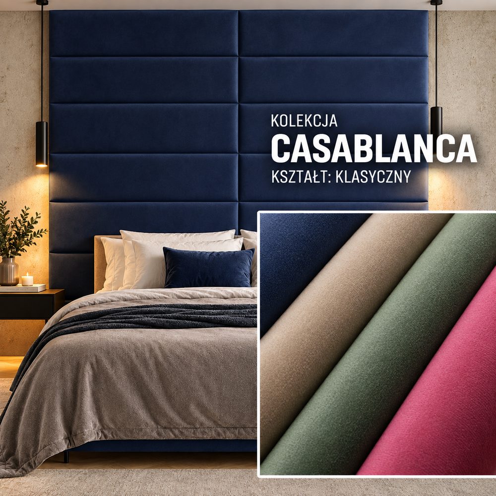 Panel tapicerowany Klasyczny w tkaninie Casablanca