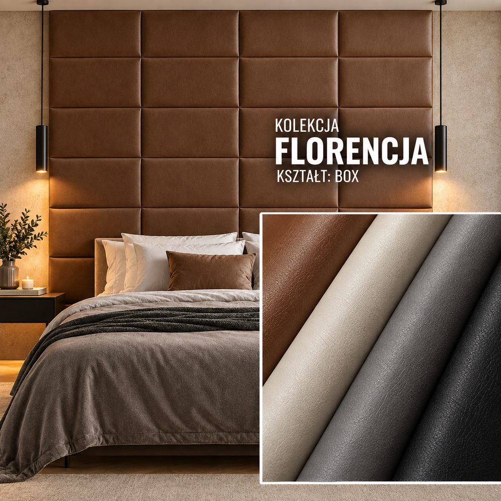 Panel tapicerowany Box w tkaninie Florencja