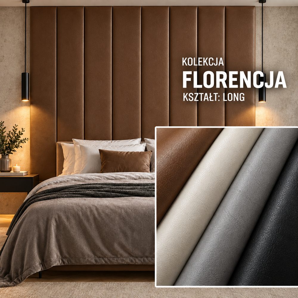 Panel tapicerowany Long w tkaninie Florencja