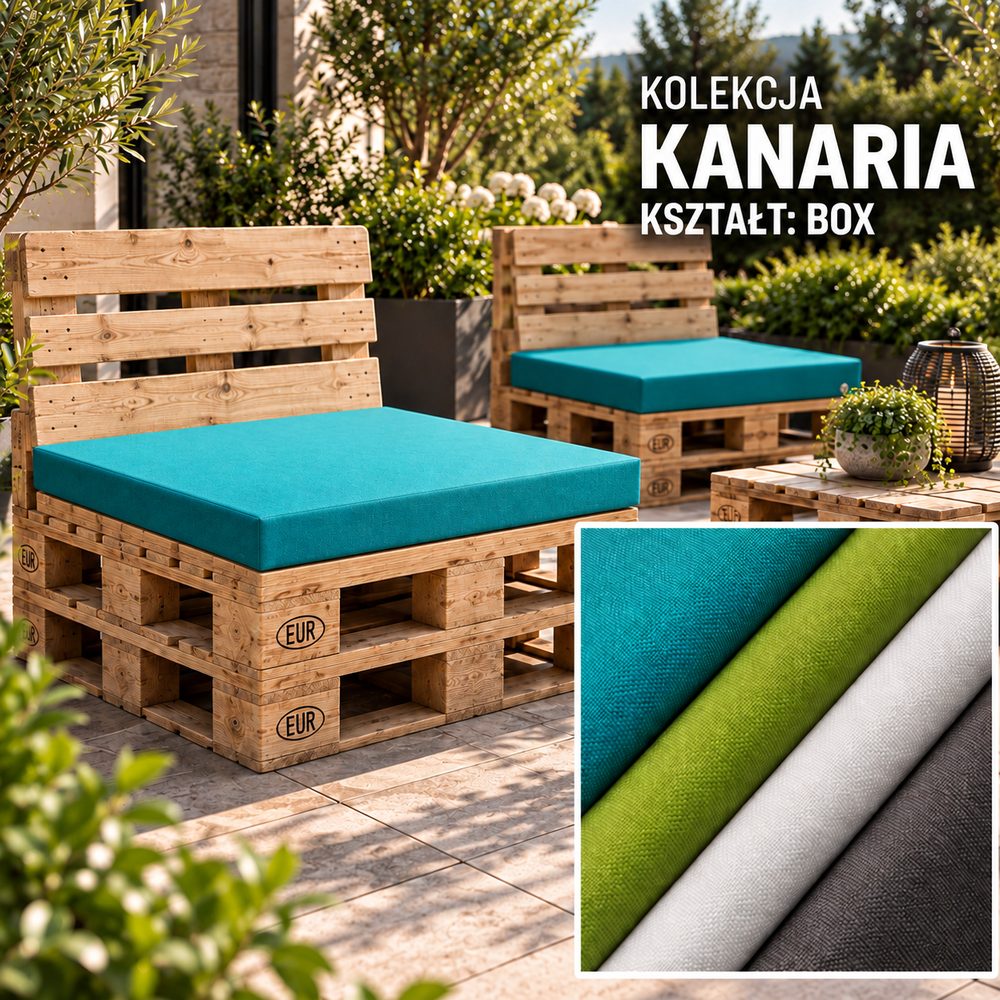 Panel tapicerowany Box w tkaninie Kanaria