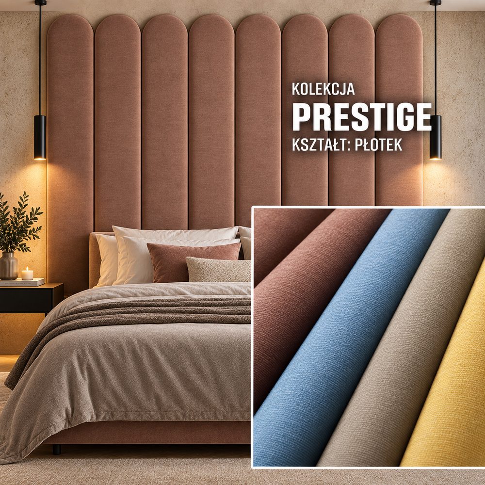 Panel tapicerowany Płotek w tkaninie Prestige