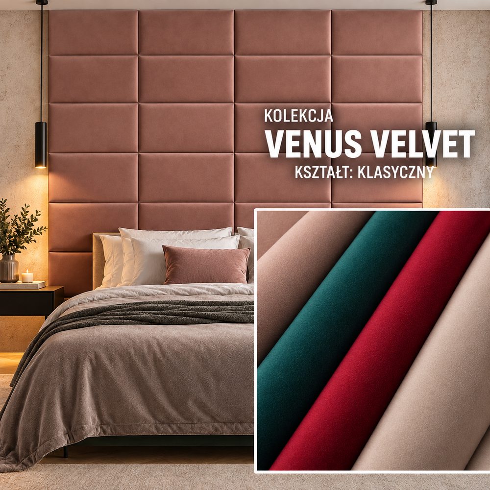 Panel tapicerowany Klasyczny w tkaninie Venus Velvet